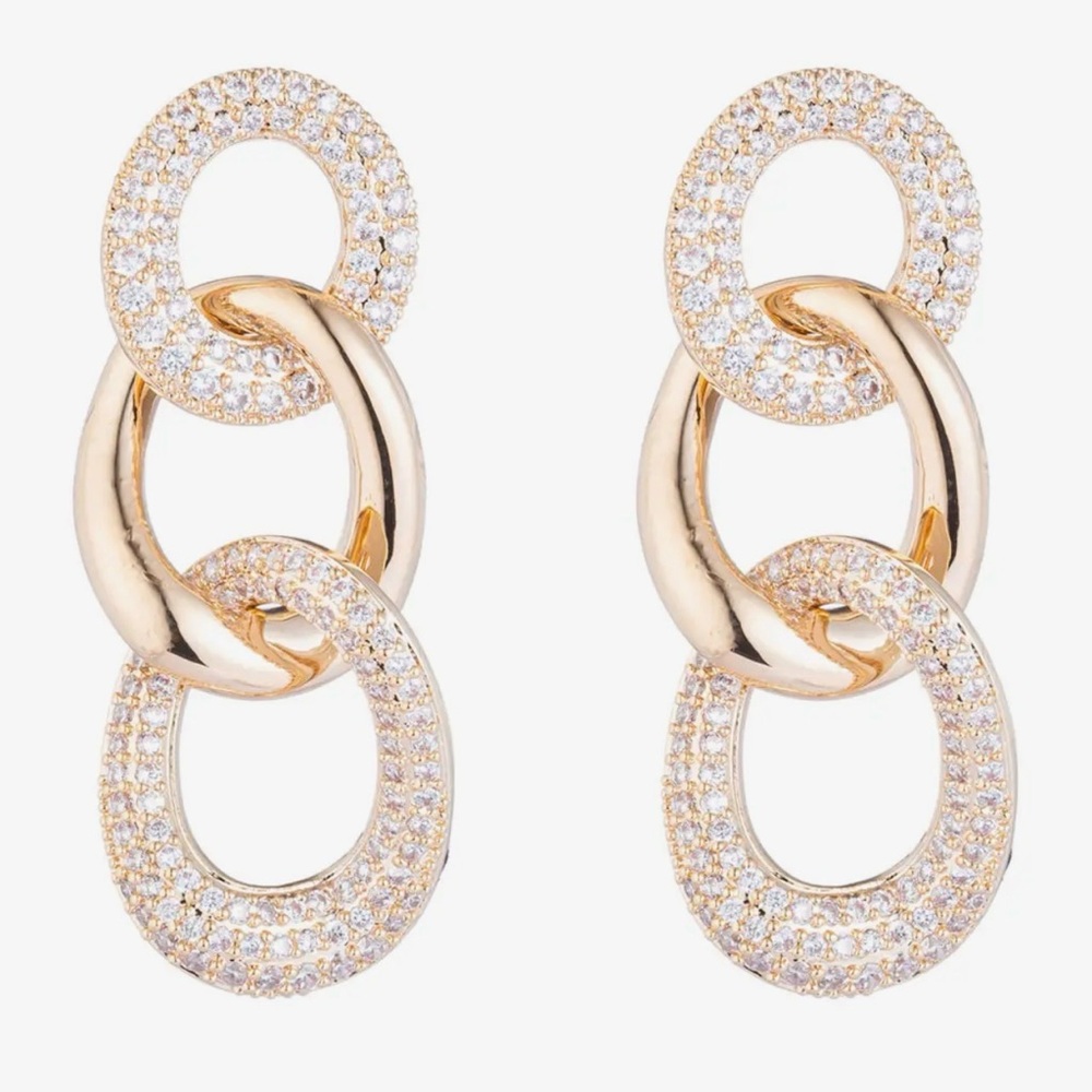 Chain‎ Link Drop Earrings by eye candy BNWT
